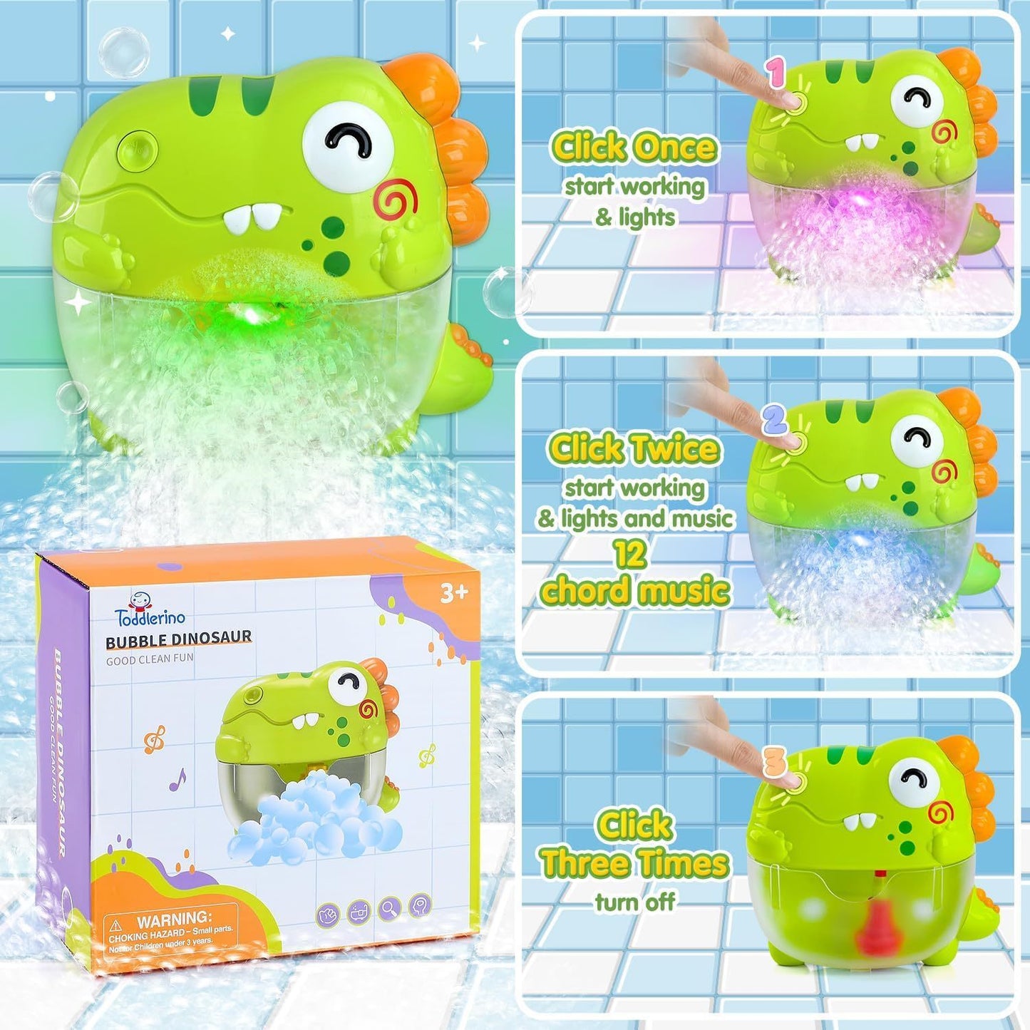 Dinosaur Bubble Machine Children's Bathroom Bath And Water Toys
