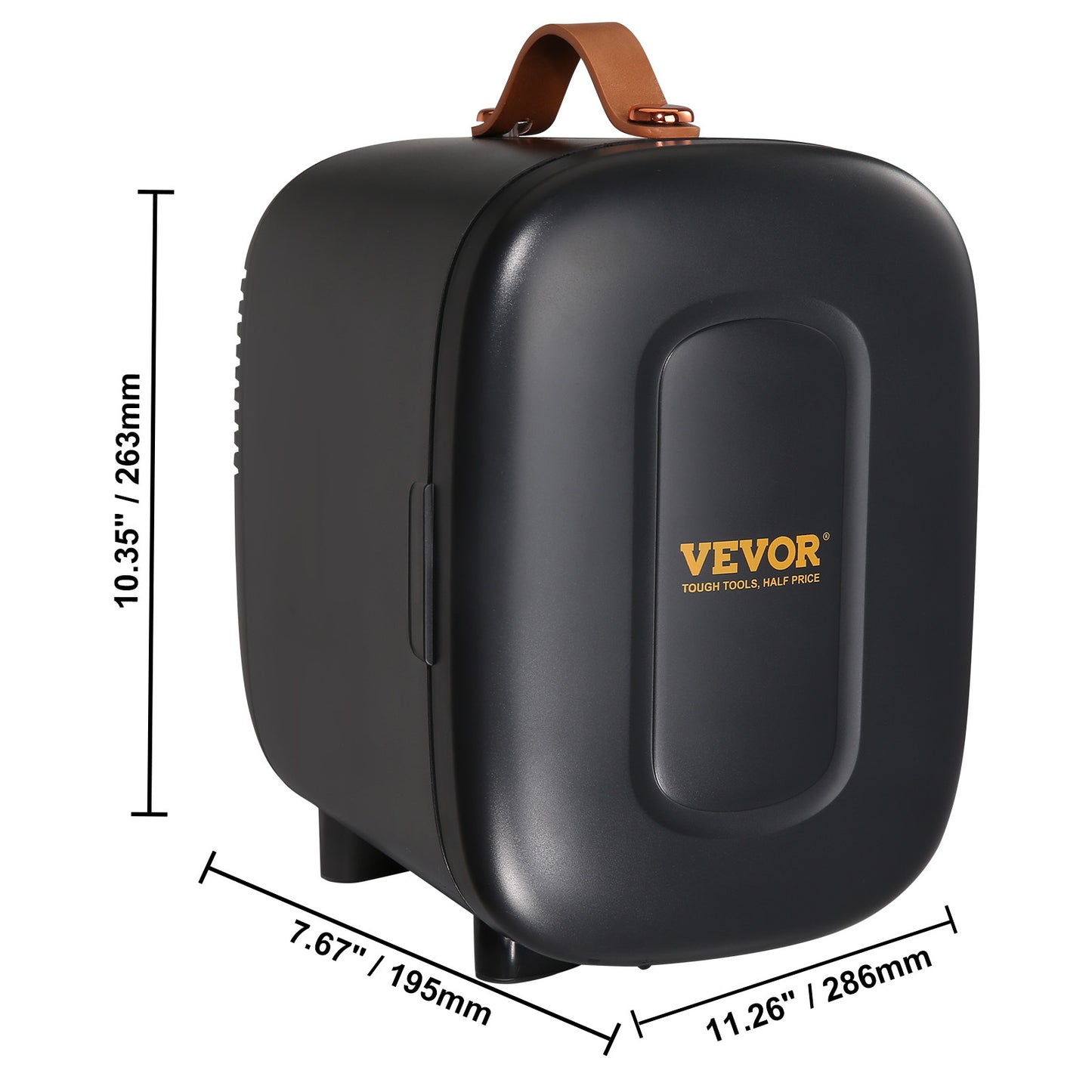 Vevor Mini Fridge, 4 Liter 6 Can Small Refrigerator For Beverage Skincare & Cosmetic, AC DC Cooler & Warmer, Mute Portable Tiny Fridge For Bedroom Office Dorm Desk Car Travel, ETL Certified, Black