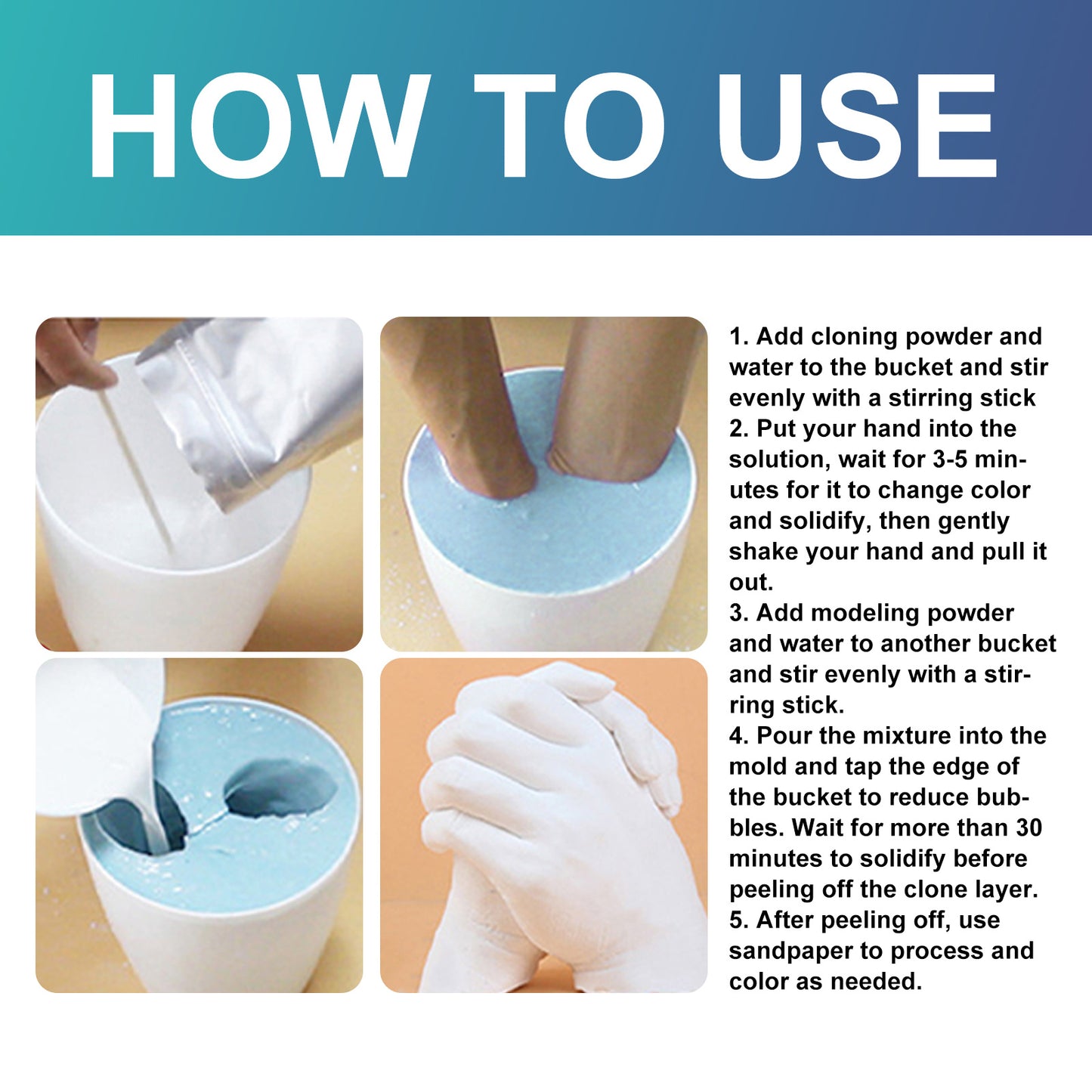 DIY Plaster Mold Sculpture Kit Baby Full Moon 10 0 Days Souvenir Creative 3d Clone Model Powder