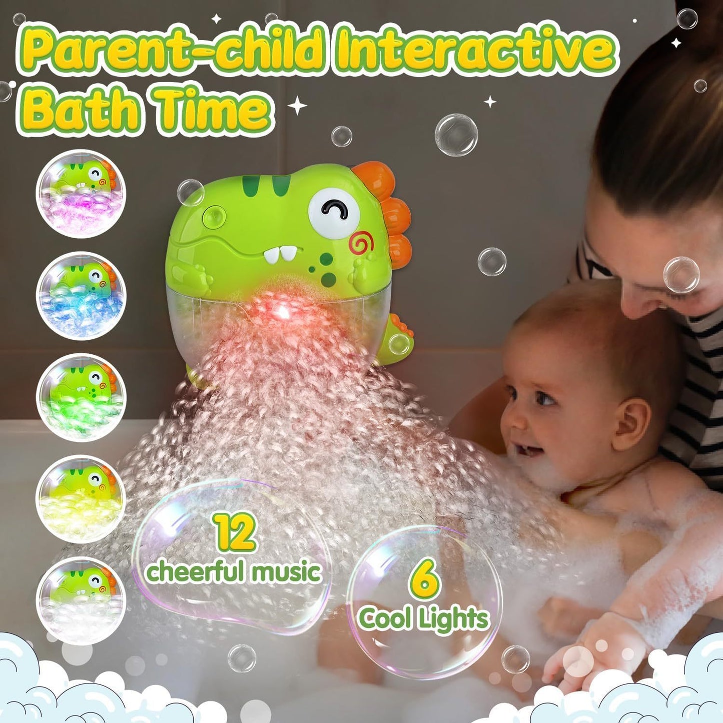 Dinosaur Bubble Machine Children's Bathroom Bath And Water Toys