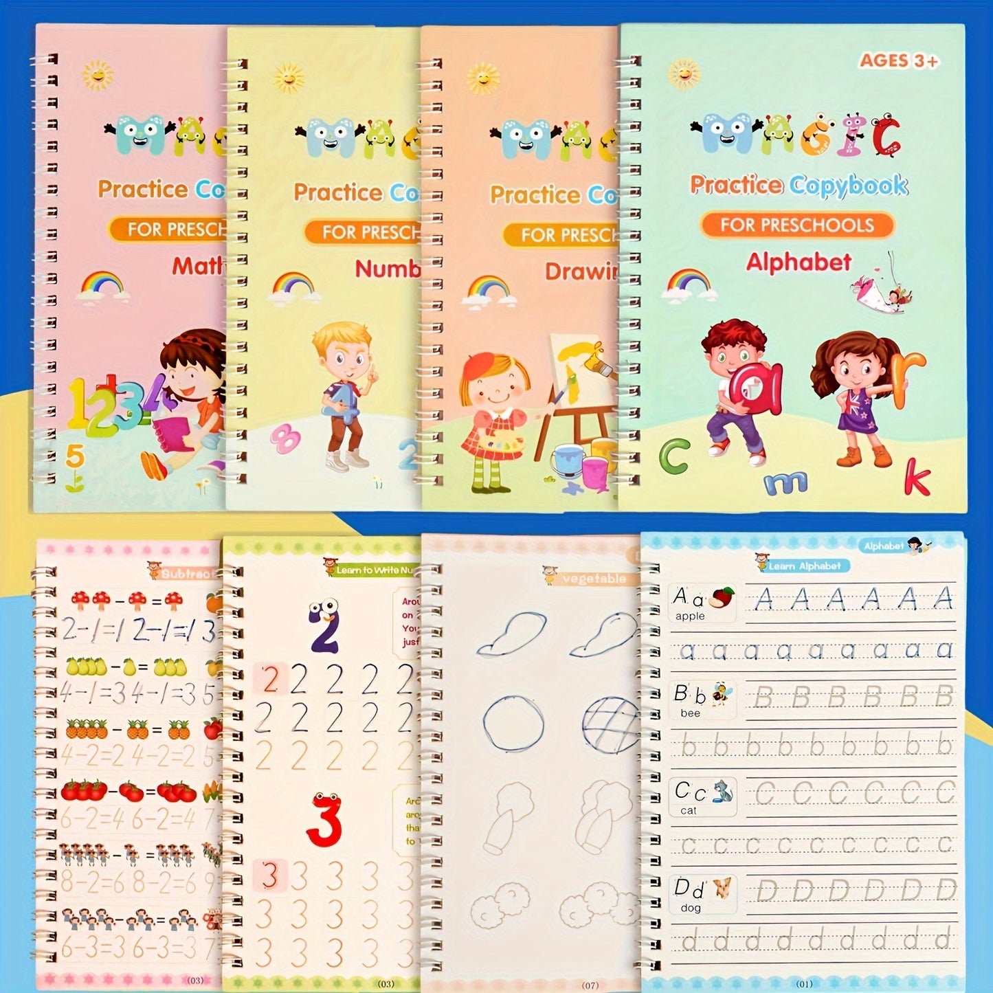 3-6 Years Old Children's Enlightenment Alphabet Kindergarten CNC Pen Practice Copybook