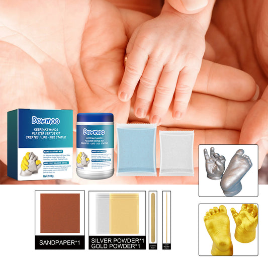 DIY Plaster Mold Sculpture Kit Baby Full Moon 10 0 Days Souvenir Creative 3d Clone Model Powder